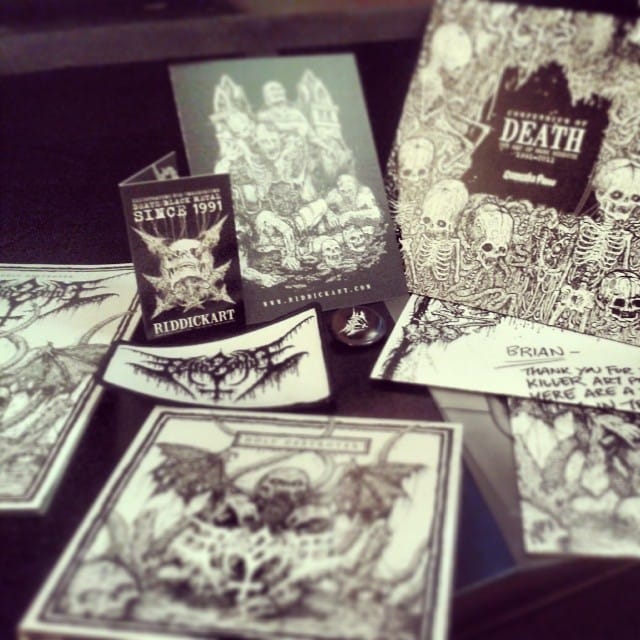 Just got this awesome art package from one of my favorite artists, Mark Riddick. If you appreciate great pen and ink work, check him out: riddickart.com.  Give him your money.#penandink #markriddick #riddick