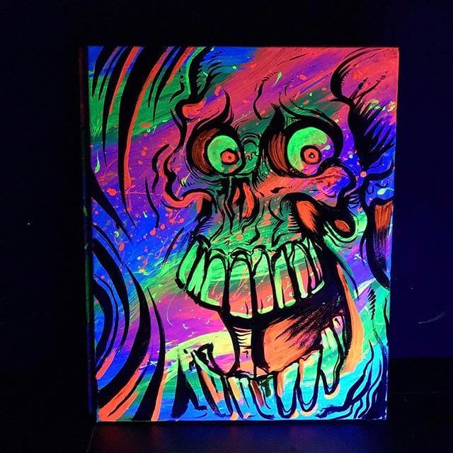 Bird Skull on sale Blacklight Paintings