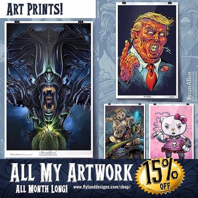 Fill that hole inside of you by buying more stuff! All my favorite artwork is availble as signed high-quality art prints from my website - and it's all on sale until the end of the month. Thanks for your support this year! https://www.flylanddesigns.com/shop/ #artprints #sale #artgift #darkartwork