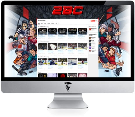 Hockey Themed Website Background Illustration