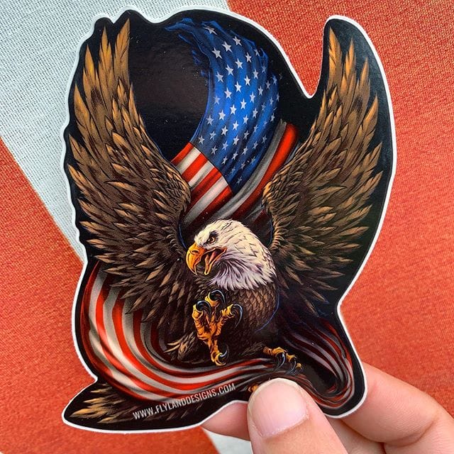 Monthly Sticker give-away! Oops - a little behind on this, I missed June, so I'll do two this month. I'm giving away one free Eagle and Flag sticker. High-Quality outdoor vinyl. 4". Kiss-cut. Created by the fine folks at @vinyldisorder. You can also purchase the stickers using Capitalism in my shop.Here be the Rules:Step 1 • Follow meStep 2 • Tag a friendStep 3 • Answer this question: "How did you celebrate your Freedom yesterday?" ...#vinylart #vinylcollector #stickerslap #stickerart #diecutsticker #stickerswap #stickerartist #stickeraddict #patrioticart #usflag #patriotic #americaneagle #merica