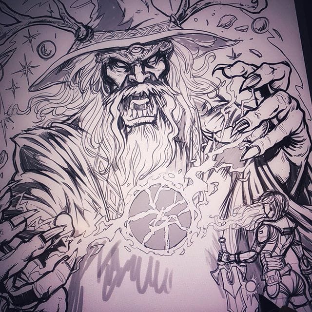 Drawing a space wizard today for a festival poster, inspired by the classic Heavy Metal magazine covers.....#wizard #psychedelicart #art #originalartwork #mangastudio #clipstudiopaint #illustration #hireanillustrator #freelanceartist #wacomcintiq