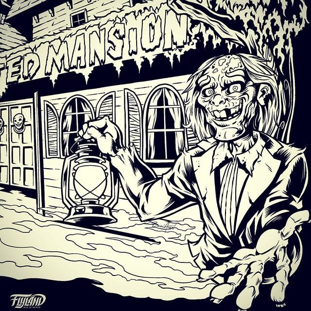 The famous Haunted Mansion in Rehoboth Beach Delaware is celebrating their 40th year, and hired me to create a t-shirt and marketing materials for the event. This project means a lot to me, because I've been to Funland every year of my life since I was two years old, and now I'm taking my own kids. Here's a crop of the ink stage created in Clip Studio Paint.#funland #hauntedmansion #zombieart #art #originalartwork #mangastudio #clipstudiopaint #illustration #freelanceartist #wacomcintiq