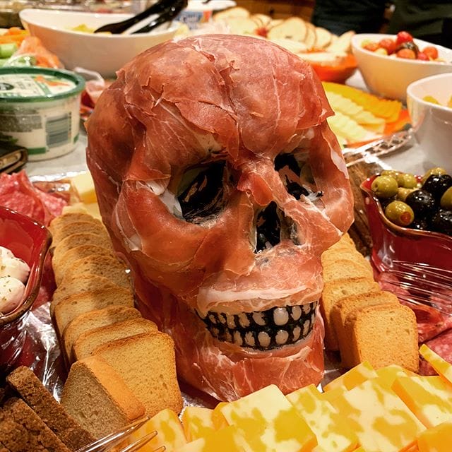 Our new neighbors made this awesome skull spread at their Halloween party this weekend! Tasty!