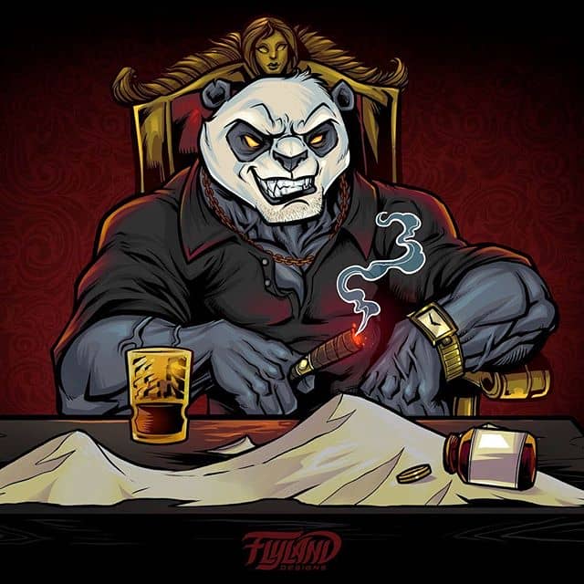 Illustraiton I created for a client's brand of weight-gain supplements. Remember that scene in Scarface where Pacino snorts that mountain of cocain and becomes a Panda? Classic.#panda #cocainepanda #packagedesign #packagedesigner #boxart #labeldesign #graphicdesign