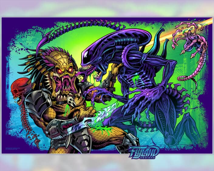 Tribute illustration that I created from the famous rivalry between Alien and Predator