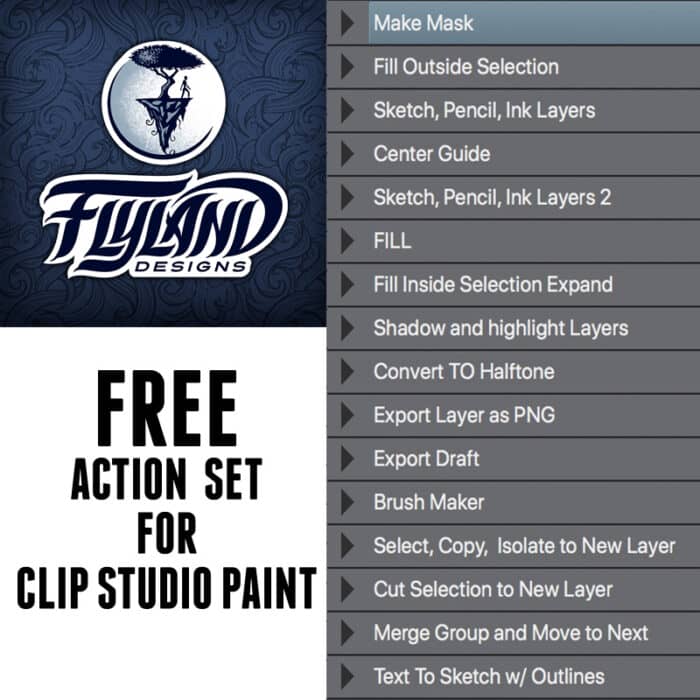 Free Action Set for Clip Studio Paint