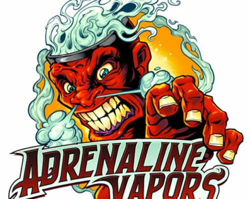 Mascot and logo design of a big angry face for packaging design I created for the vaping eJuice brand, Adrenaline Vapors.  My client contacted me with only  the name of their business established, , and wanted an identifiable mascot and logo that could be