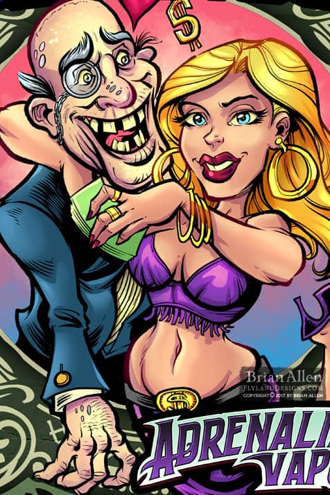 llustration of a gold-digger wit