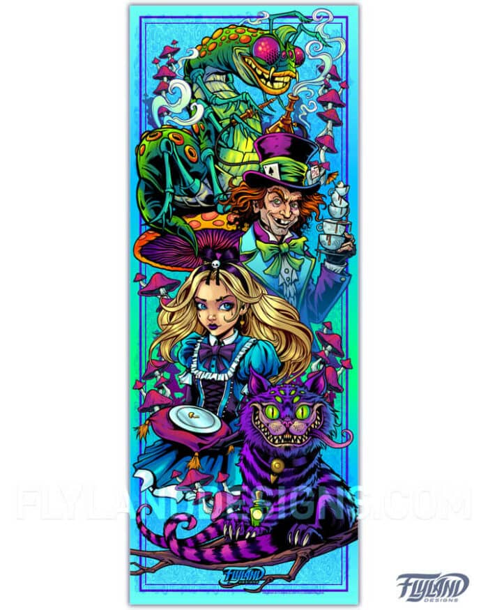 Alice in Wonderland Vertical Vinyl Banner