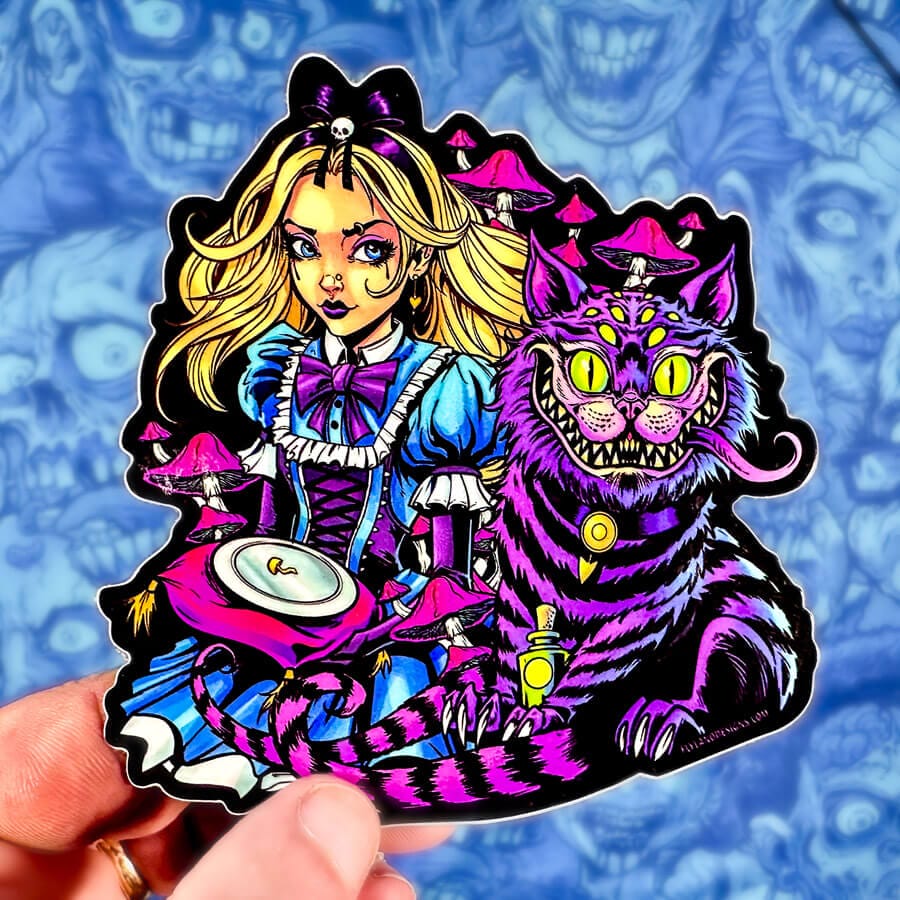 てぃんくる 版画 BLUECIELO IN WONDERLAND YKS-Alice in Wonderland