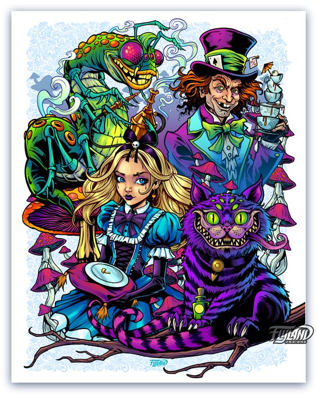 Alice in Wonderland Tribute 11x17 Art Print - Flyland