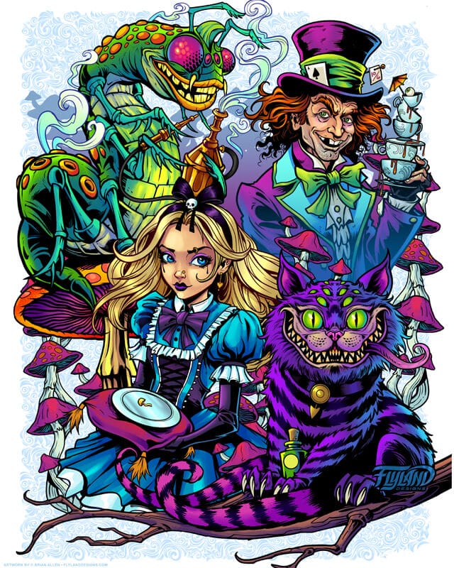 Alice In Wonderland Art Print - Flyland Designs, Freelance