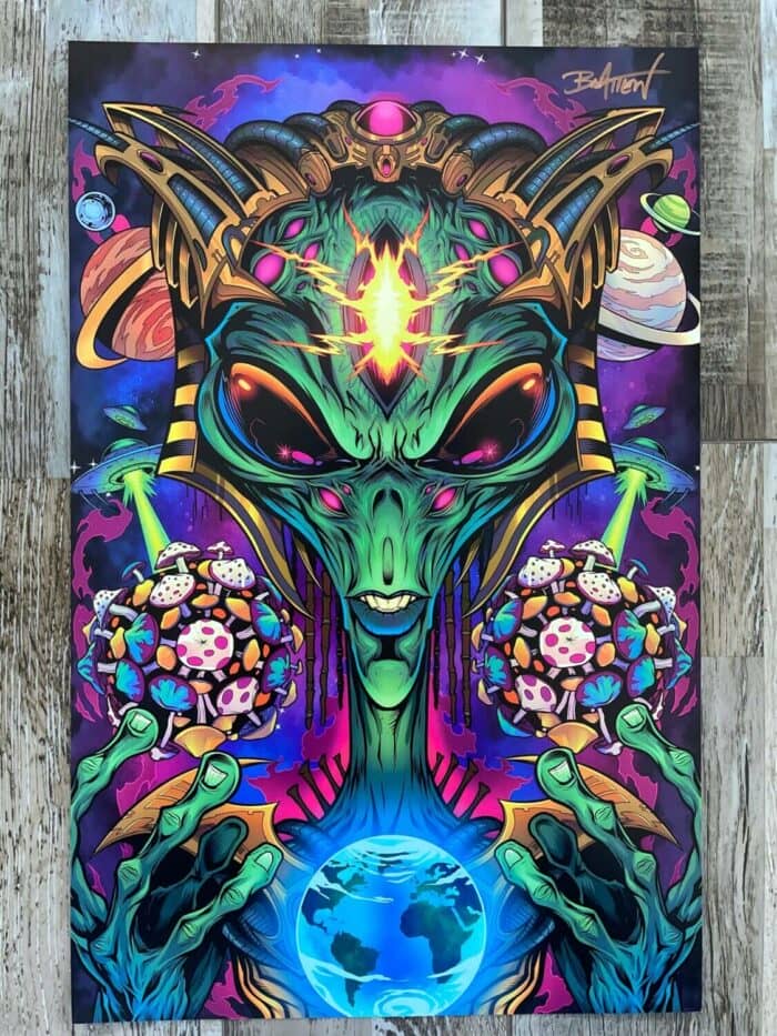 Alien Shroom Planet Art Print 11"x17" - Image 3