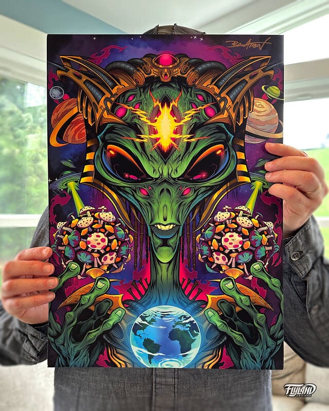 Alien Shroom Planet Art Print 11