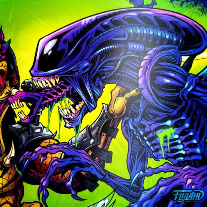 Tribute illustration that I created from the famous rivalry between Alien and Predator