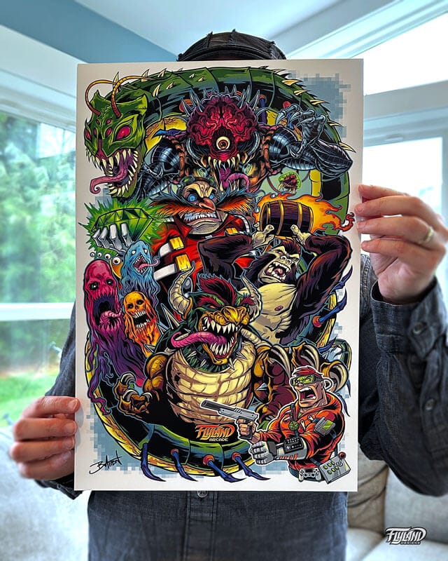 Arcade Bosses 11x17 Art Print - Flyland Designs, Freelance