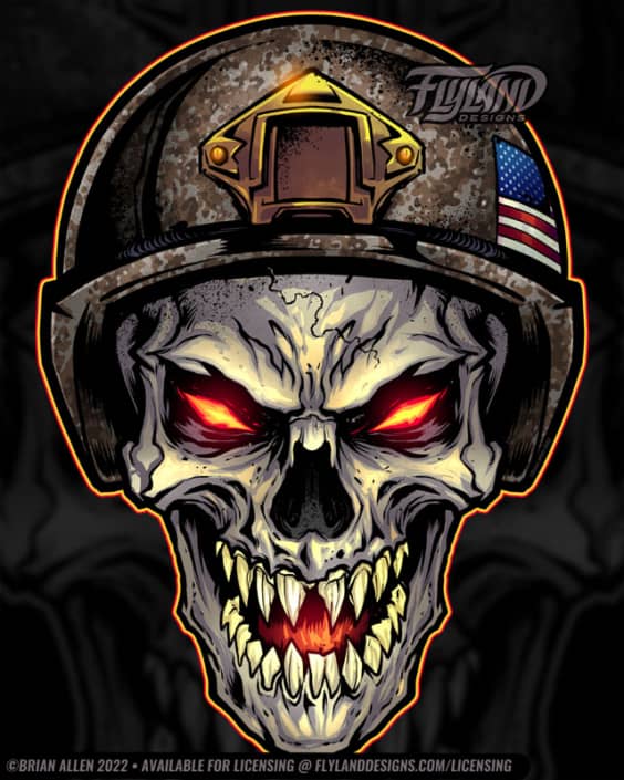 Army Skull Artwork by freelance