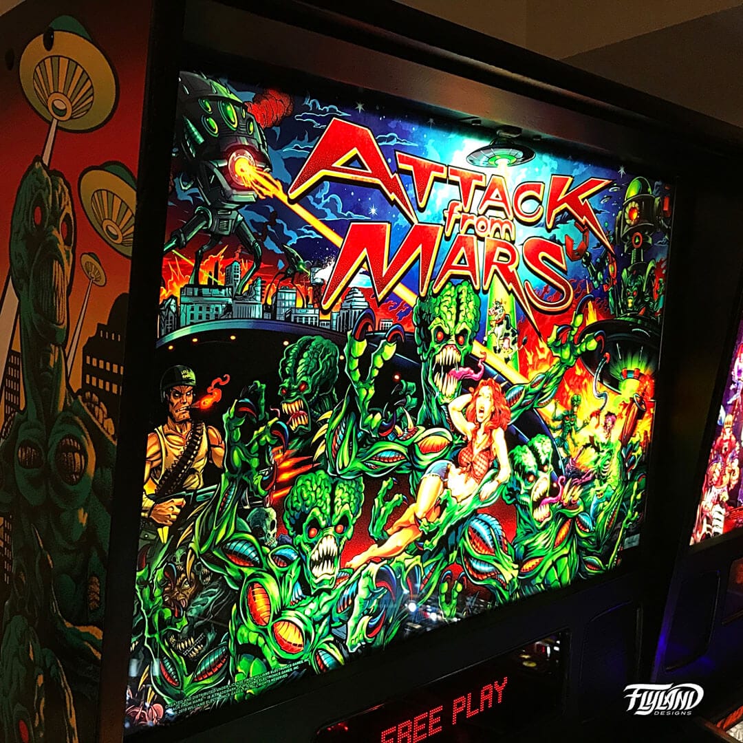 Attack From Mars Alternate Translite - Flyland Designs, Freelance