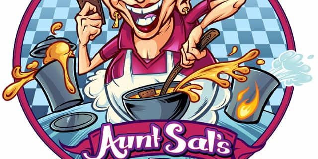 I illustrated this logo design for a desert brand in Australia called Aunt Sal’s Custard. We thought it would be fun to create a character for the brand that would personify it moving forward. The client wanted a chaotic, fun, and colorful cartoon charac