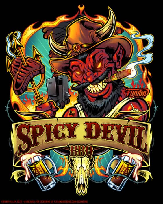 Spicy Devil BBQ Artwork by freel