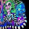 My Custom Illustration of  Beetlejuice and all the favorite characters from the movie are  light up as a tanslite when put in an LED Voodoo Frame.