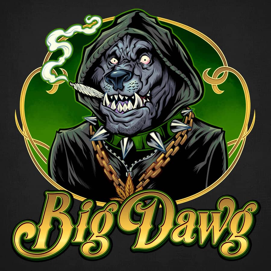 urban cannabis dog mascot