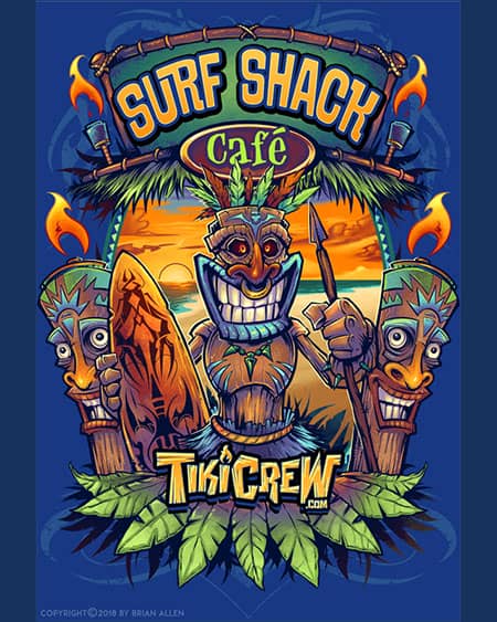 Big Kahuna Tiki Man Licensing Tiki Crew cafe surf shack