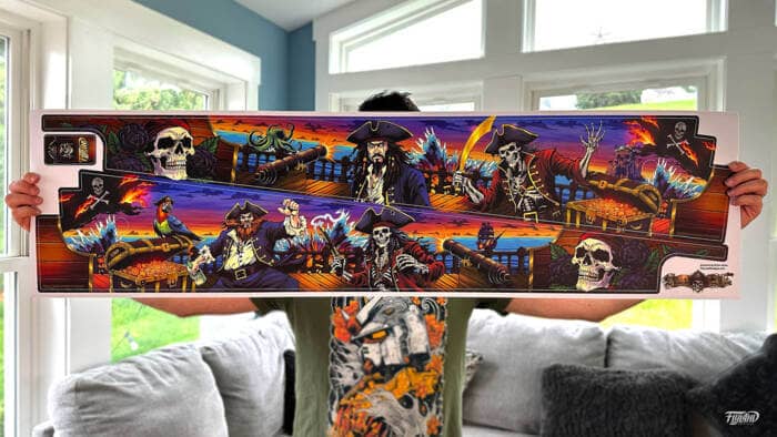 Black Rose Alternate Side Bladesfor the pirate-themed pinball game Black Rose drawn by artist Brian Allen