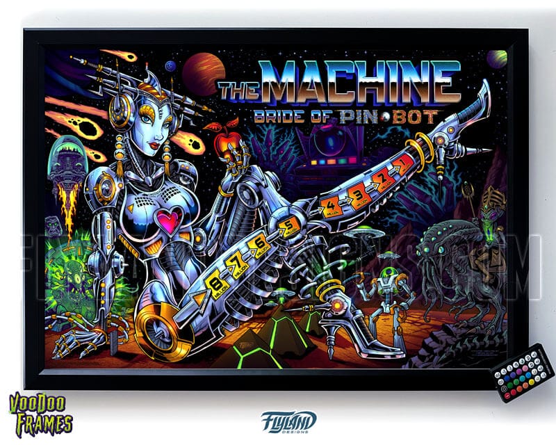 Bride of Pinbot Translite + Voodoo Frame BUNDLE - Flyland Designs