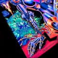 Alternate Translite and Backglass of the popular pinball game The Machine: Bride of Pinbot drawn by artist Brian Allen showing a female robot in space