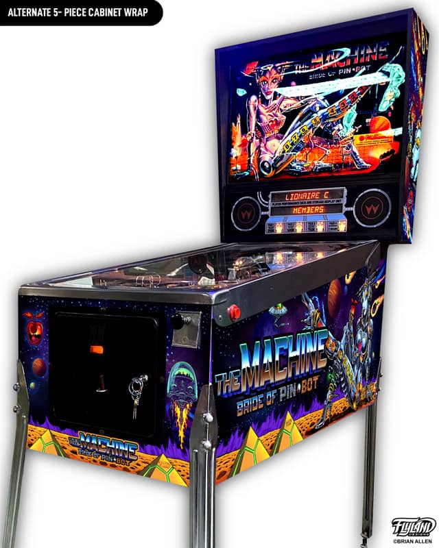 Bride of Pinbot Cabinet 5-Piece Wrap Decal Set - Image 9