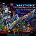 Alternate Translite and Backglass of the popular pinball game The Machine: Bride of Pinbot drawn by artist Brian Allen showing a female robot in space