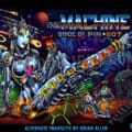 Alternate Translite and Backglass of the popular pinball game The Machine: Bride of Pinbot drawn by artist Brian Allen showing a female robot in space