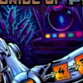 Alternate Translite and Backglass of the popular pinball game The Machine: Bride of Pinbot drawn by artist Brian Allen showing a female robot in space