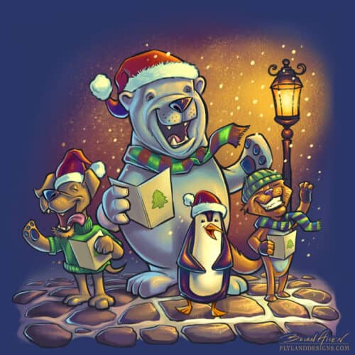 Christmas Carolers Illustration