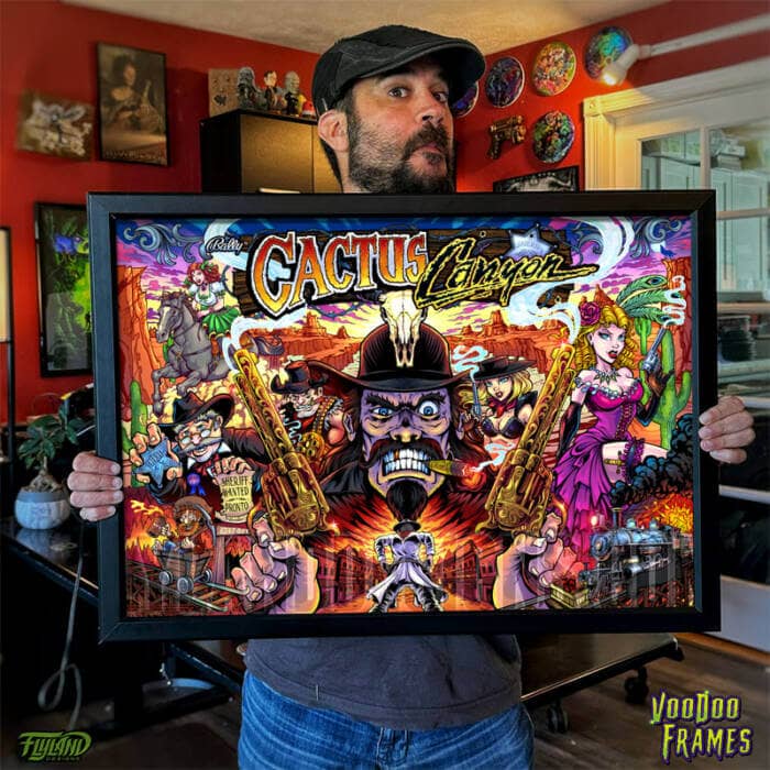 Cactus Canyon Voodoo LED frame and Translite Bundle with artwork by artist Brian Allen