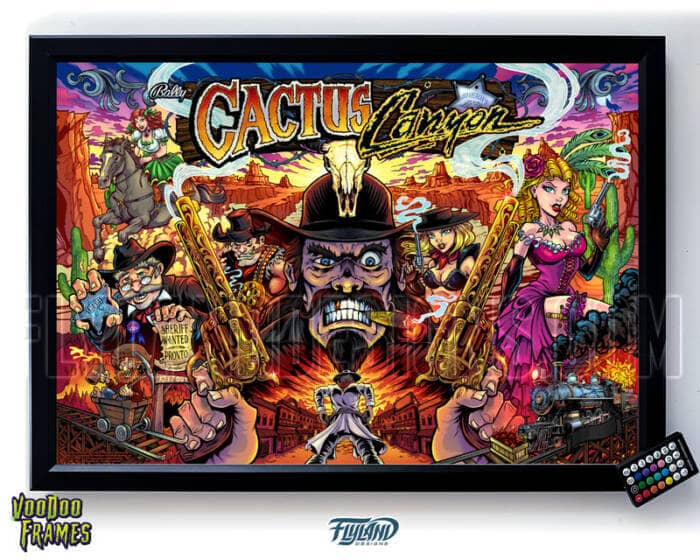 Cactus Canyon Voodoo LED frame and Translite Bundle with artwork by artist Brian Allen