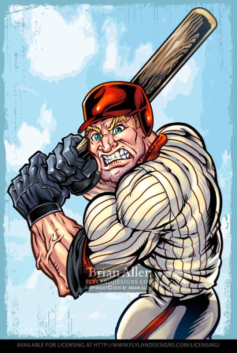 Mascot illustration of a muscled