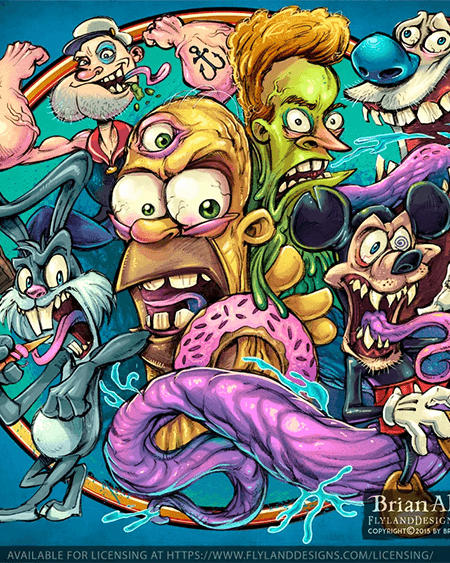 Tribute parody of several different cartoon characters