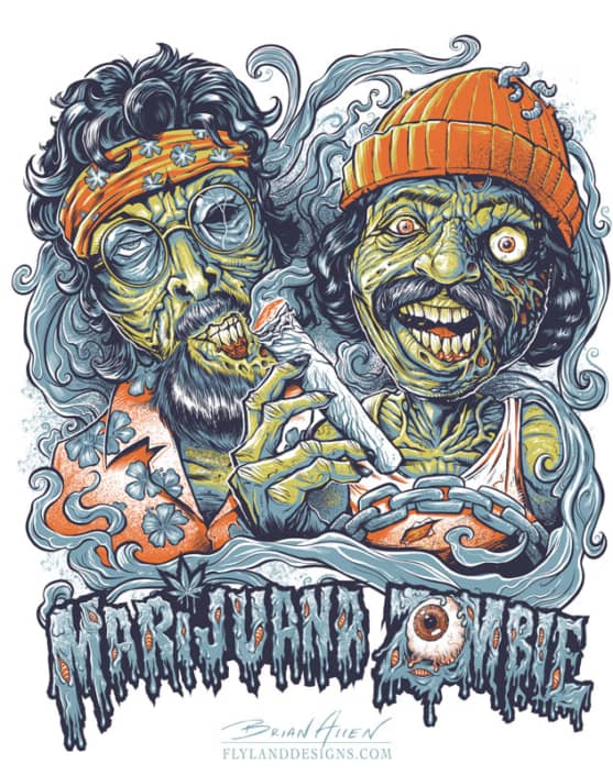 Cheech and Chong as Zombies