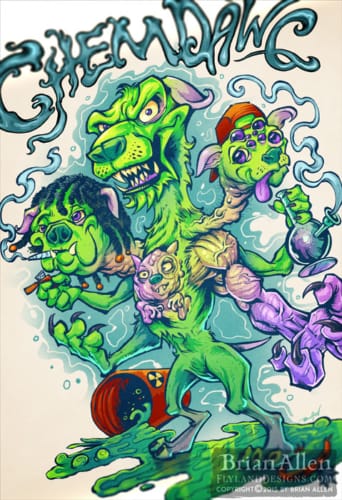 Sour patch kids illustration for Sour Diesel marijuana strain