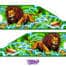 Pinball Hinge decal with artwork of a lion jumping through lightning drawn by Brian Allen for Cirqus Voltaire pinball machines