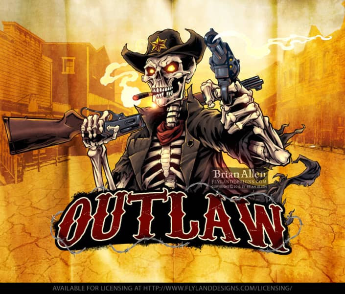 Mascot illustration of an outlaw