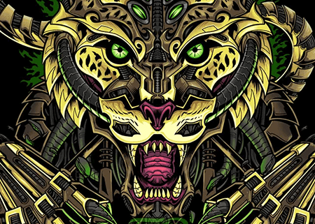 Mechanical Leopard with claws