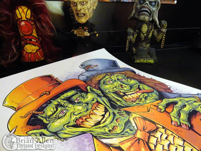 Dead and Deader Dumb and Dumber Zombie Art Print - Image 8