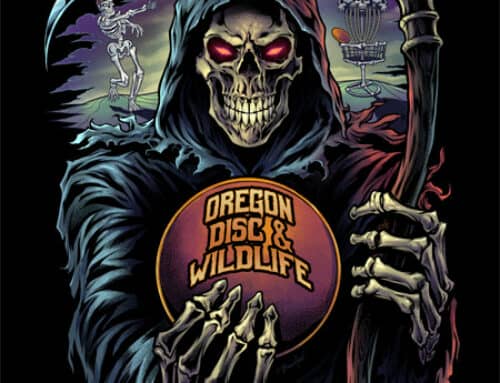 Oregon Disc & Wildlife Skeleton T-shirt Design