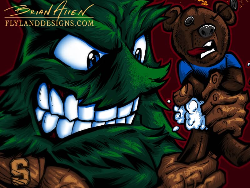 Stanford Tree Mascot T-Shirt Illustration