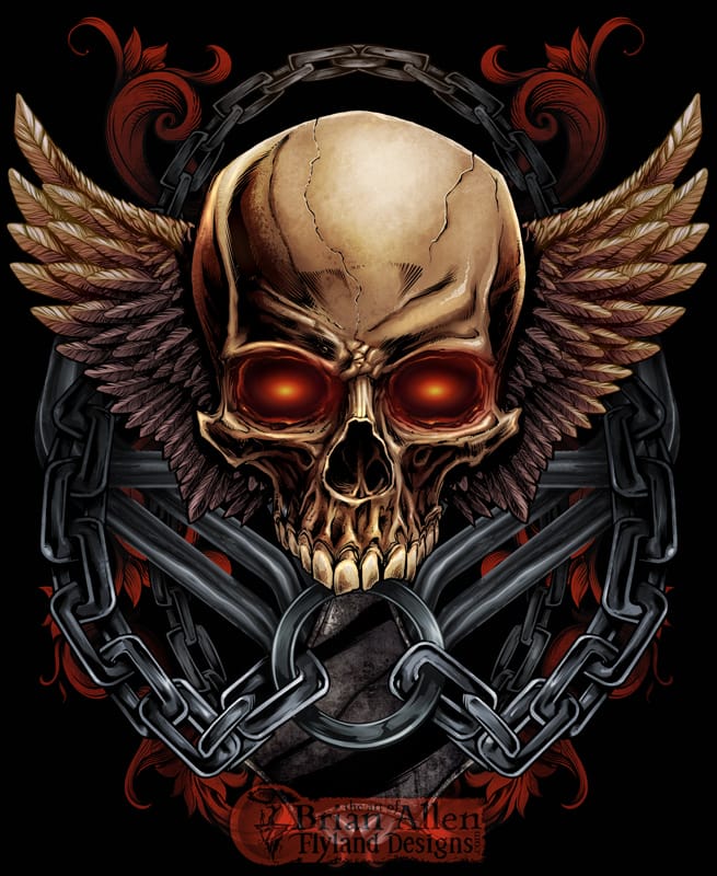 Skull T-Shirt Design for MMA Apparel Brand