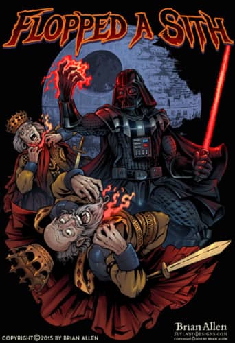 Darth Vader force-choking two po